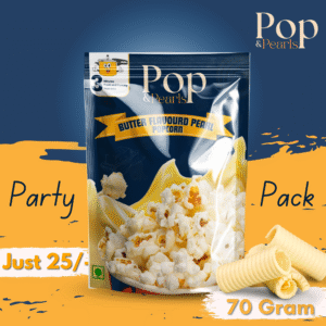 pop & pearls – butter pearls popcorn (₹25 | 70g)