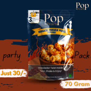 pop & pearls – cheese pearls popcorn (₹30 | 70g)